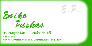 eniko puskas business card